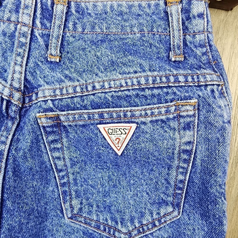 Vintage Guess High Waist Button Fly Acid Wash Jeans size 26 - Picture 6 of 8